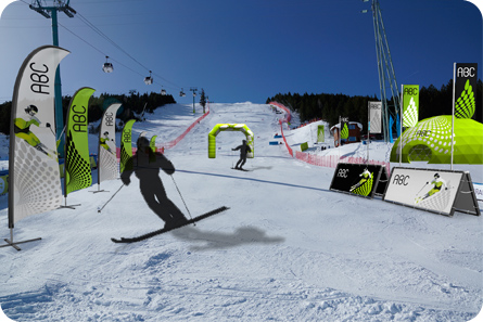 Fabricación de equipamientos para eventos deportivos de esquí