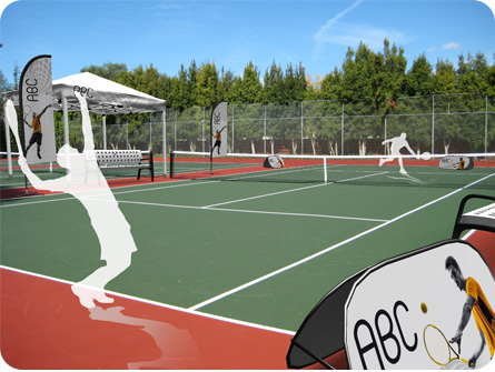 Fabricación de equipamiento para eventos deportivos de tenis